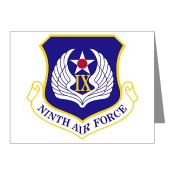 NAF - M01 - 02 - Ninth Air Force - Note Cards (Pk of 20) - Click Image to Close
