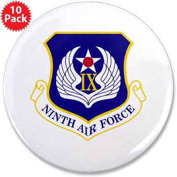 NAF - M01 - 01 - Ninth Air Force - 3.5" Button (10 pack) - Click Image to Close