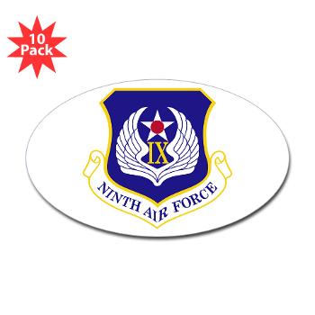 NAF - M01 - 01 - Ninth Air Force - Sticker (Oval 10 pk)