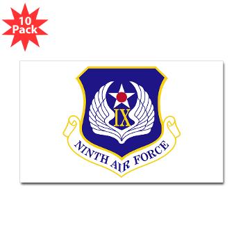 NAF - M01 - 01 - Ninth Air Force - Sticker (Rectangle 10 pk)