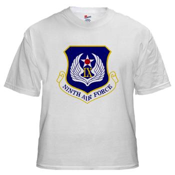 NAF - A01 - 04 - Ninth Air Force - White t-Shirt