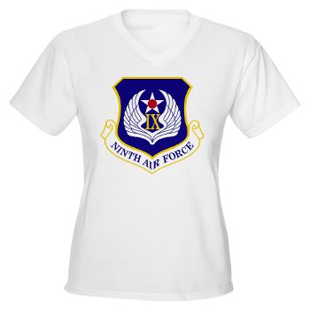 NAF - A01 - 04 - Ninth Air Force - Women's V-Neck T-Shirt