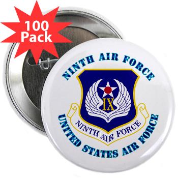 NAF - M01 - 01 - Ninth Air Force with Text - 2.25" Button (100 pack)