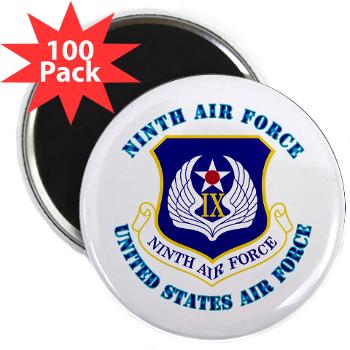 NAF - M01 - 01 - Ninth Air Force with Text - 2.25" Magnet (100 pack)