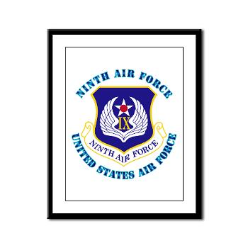 NAF - M01 - 02 - Ninth Air Force with Text - Framed Panel Print