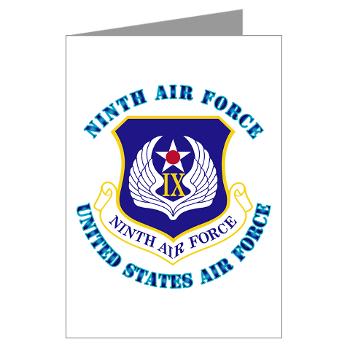 NAF - M01 - 02 - Ninth Air Force with Text - Greeting Cards (Pk of 10)