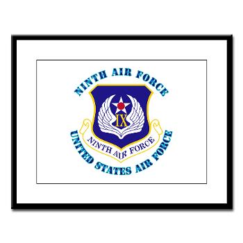 NAF - M01 - 02 - Ninth Air Force with Text - Large Framed Print