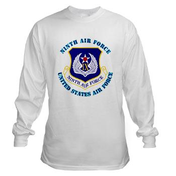 NAF - A01 - 03 - Ninth Air Force with Text - Long Sleeve T-Shirt