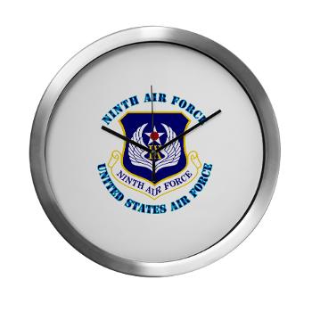 NAF - M01 - 03 - Ninth Air Force with Text - Modern Wall Clock