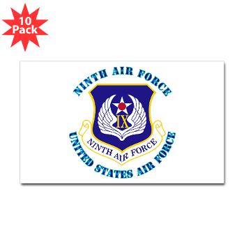 NAF - M01 - 01 - Ninth Air Force with Text - Sticker (Rectangle 10 pk)