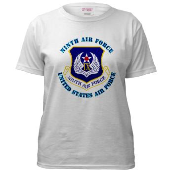 NAF - A01 - 04 - Ninth Air Force with Text - Women's T-Shirt