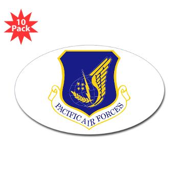 PAF - M01 - 01 - Pacific Air Forces - Sticker (Oval 10 pk)