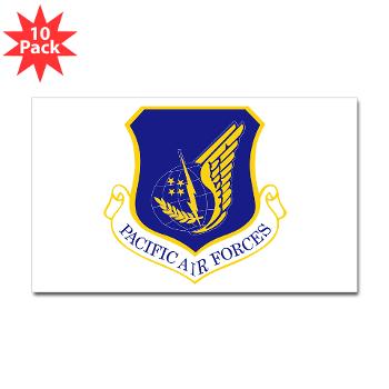PAF - M01 - 01 - Pacific Air Forces - Sticker (Rectangle 10 pk)
