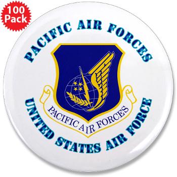 PAF - M01 - 01 - Pacific Air Forces with Text - 3.5" Button (100 pack)