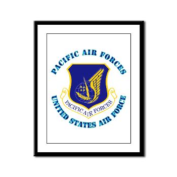 PAF - M01 - 02 - Pacific Air Forces with Text - Framed Panel Print