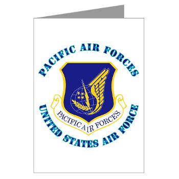 PAF - M01 - 02 - Pacific Air Forces with Text - Greeting Cards (Pk of 10)