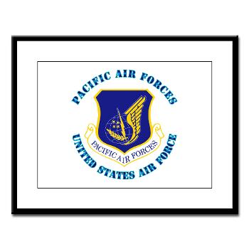 PAF - M01 - 02 - Pacific Air Forces with Text - Large Framed Print