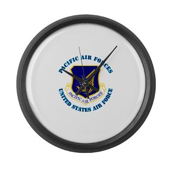 PAF - M01 - 03 - Pacific Air Forces with Text - Large Wall Clock