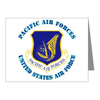 PAF - M01 - 02 - Pacific Air Forces with Text - Note Cards (Pk of 20)