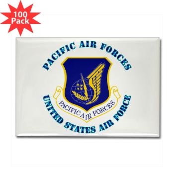 PAF - M01 - 01 - Pacific Air Forces with Text - Rectangle Magnet (100 pack)