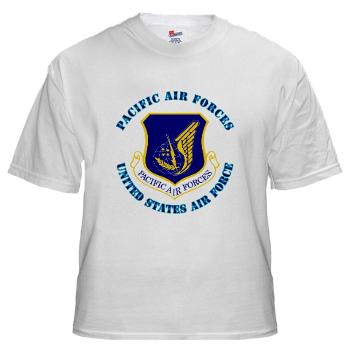 PAF - A01 - 04 - Pacific Air Forces with Text - White t-Shirt