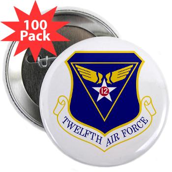 TAF - M01 - 01 - Twelfth Air Force - 2.25" Button (100 pack) - Click Image to Close