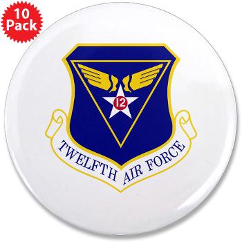 TAF - M01 - 01 - Twelfth Air Force - 3.5" Button (10 pack) - Click Image to Close