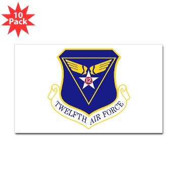 TAF - M01 - 01 - Twelfth Air Force - Sticker (Rectangle 10 pk)