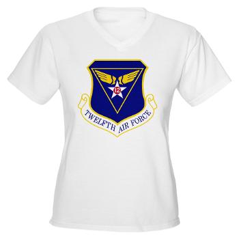 TAF - A01 - 04 - Twelfth Air Force - Women's V-Neck T-Shirt