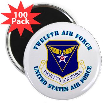 TAF - M01 - 01 - Twelfth Air Force with Text - 2.25" Magnet (100 pack)