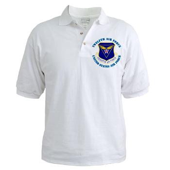 TAF - A01 - 04 - Twelfth Air Force with Text - Golf Shirt