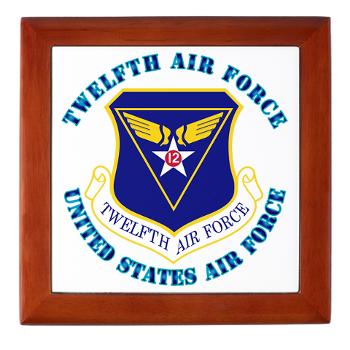 TAF - M01 - 03 - Twelfth Air Force with Text - Keepsake Box