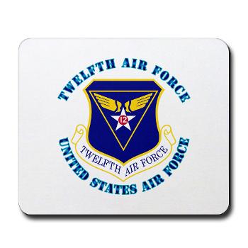 TAF - M01 - 03 - Twelfth Air Force with Text - Mousepad