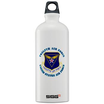 TAF - M01 - 03 - Twelfth Air Force with Text - Sigg Water Bottle 1.0L