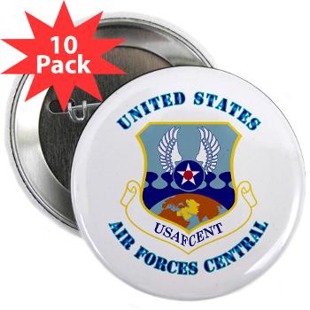 USAFCENT - M01 - 01 - United States Air Forces Central with Text - 2.25" Button (10 pack)