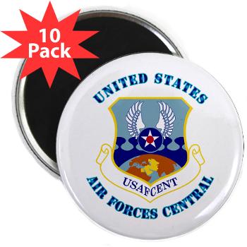 USAFCENT - M01 - 01 - United States Air Forces Central with Text - 2.25" Magnet (10 pack)