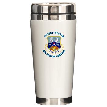 USAFCENT - M01 - 03 - United States Air Forces Central with Text - Ceramic Travel Mug