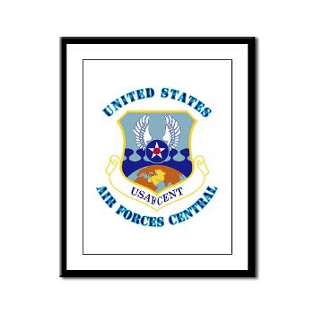 USAFCENT - M01 - 02 - United States Air Forces Central with Text - Framed Panel Print