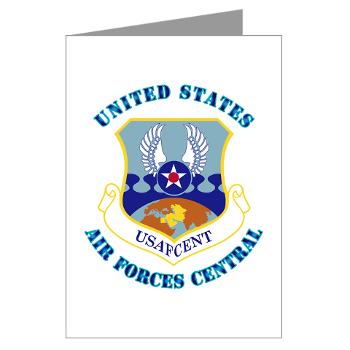 USAFCENT - M01 - 02 - United States Air Forces Central with Text - Greeting Cards (Pk of 10) - Click Image to Close