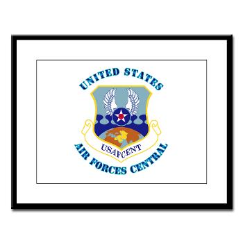USAFCENT - M01 - 02 - United States Air Forces Central with Text - Large Framed Print