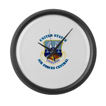 USAFCENT - M01 - 03 - United States Air Forces Central with Text - Large Wall Clock