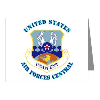 USAFCENT - M01 - 02 - United States Air Forces Central with Text - Note Cards (Pk of 20) - Click Image to Close