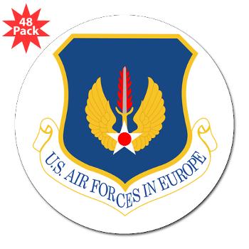 USAFE - M01 - 01 - United States Air Forces in Europe - 3" Lapel Sticker (48 pk) - Click Image to Close