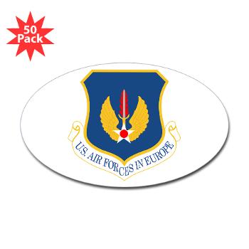 USAFE - M01 - 01 - United States Air Forces in Europe - Sticker (Oval 50 pk)