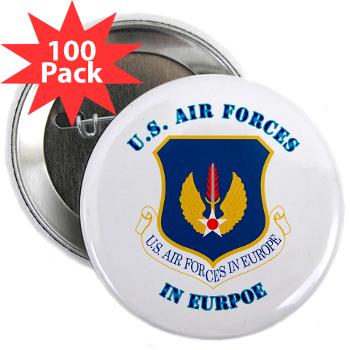 USAFE - M01 - 01 - United States Air Forces in Europe with Text - 2.25" Button (100 pack)