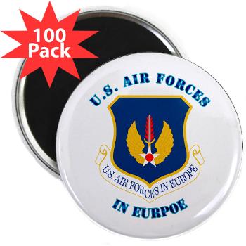 USAFE - M01 - 01 - United States Air Forces in Europe with Text - 2.25" Magnet (100 pack)