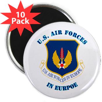 USAFE - M01 - 01 - United States Air Forces in Europe with Text - 2.25" Magnet (10 pack)