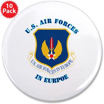 USAFE - M01 - 01 - United States Air Forces in Europe with Text - 3.5" Button (10 pack)