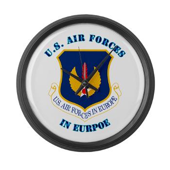 USAFE - M01 - 03 - United States Air Forces in Europe with Text - Large Wall Clock