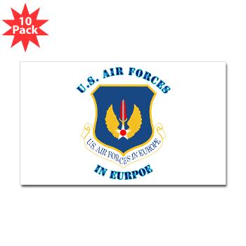 USAFE - M01 - 01 - United States Air Forces in Europe with Text - Sticker (Rectangle 10 pk)